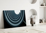 Geometric Structures Glass Wall Art.