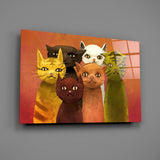 Cats Glass Wall Art.
