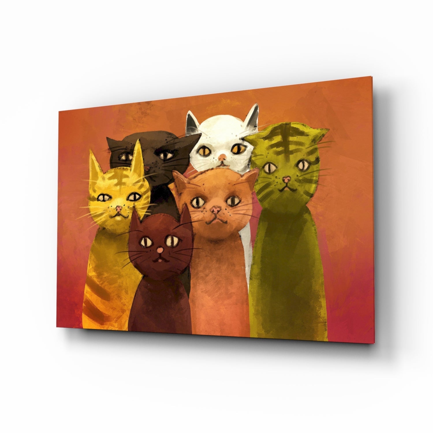 Cats Glass Wall Art.