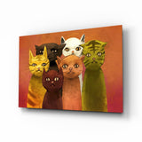 Cats Glass Wall Art.