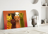 Cats Glass Wall Art.