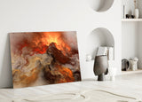 Crimson Apocalypse Glass Wall Art.