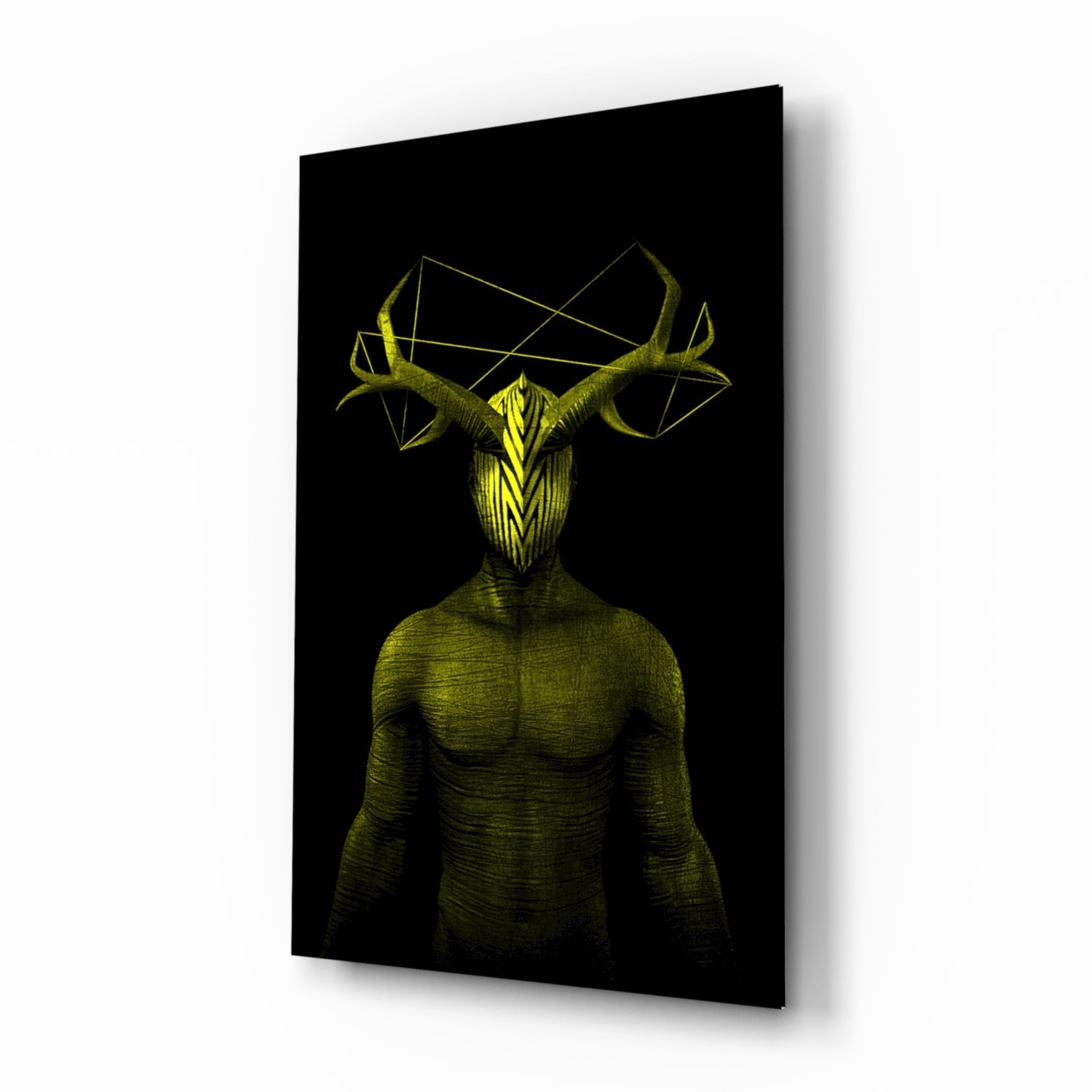 Donnie Yelow Glass Wall Art.