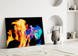 Flames Glass Wall Art.