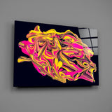 The Harmony of Yellow and Pink Glass Wall Art.