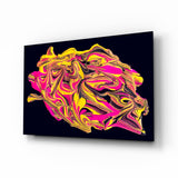 The Harmony of Yellow and Pink Glass Wall Art.