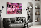 Purple Space Glass Wall Art.