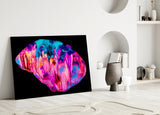 Abstract Pink Glass Wall Art.