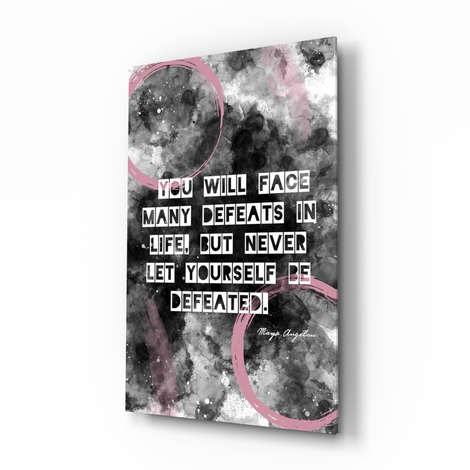 Angelou Words Glass Wall Art.