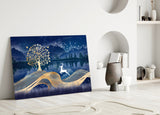 Magic Deer Glass Wall Art.