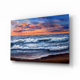 Waves Glass Wall Art.