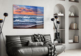 Waves Glass Wall Art.