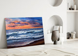Waves Glass Wall Art.