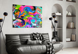 Ebruli Glass Wall Art.