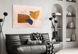 Abstract Brown Glass Wall Art.
