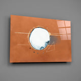 Abstract Cinnamon Glass Wall Art.