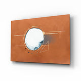 Abstract Cinnamon Glass Wall Art.
