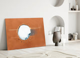 Abstract Cinnamon Glass Wall Art.