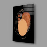 Abstract Black Glass Wall Art.