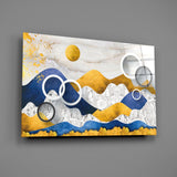Colorful Mountains Glass Wall Art.
