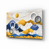 Colorful Mountains Glass Wall Art.