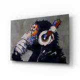 Thinking Monkey Glass Wall Art.