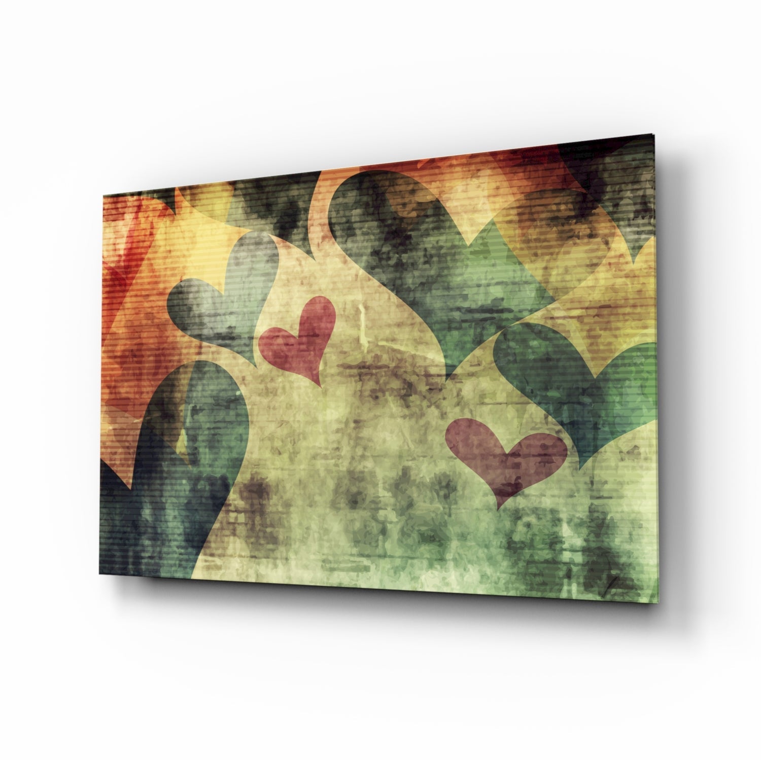 Hearts Hearts Glass Wall Art.