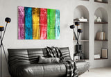 Colored Wood Glass Wall Art.