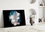 Blue Flower Glass Wall Art.