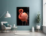 Flamingo Glass Wall Art.