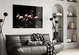 Flamingos Glass Wall Art.