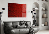 Rose Patterned Glass Wall Art.