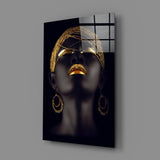 Gold Woman Glass Wall Art.