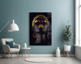 Gold Woman Glass Wall Art.