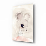 Cute Mouse Glass Wall Art.