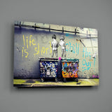 Life is Short Glass Wall Art.
