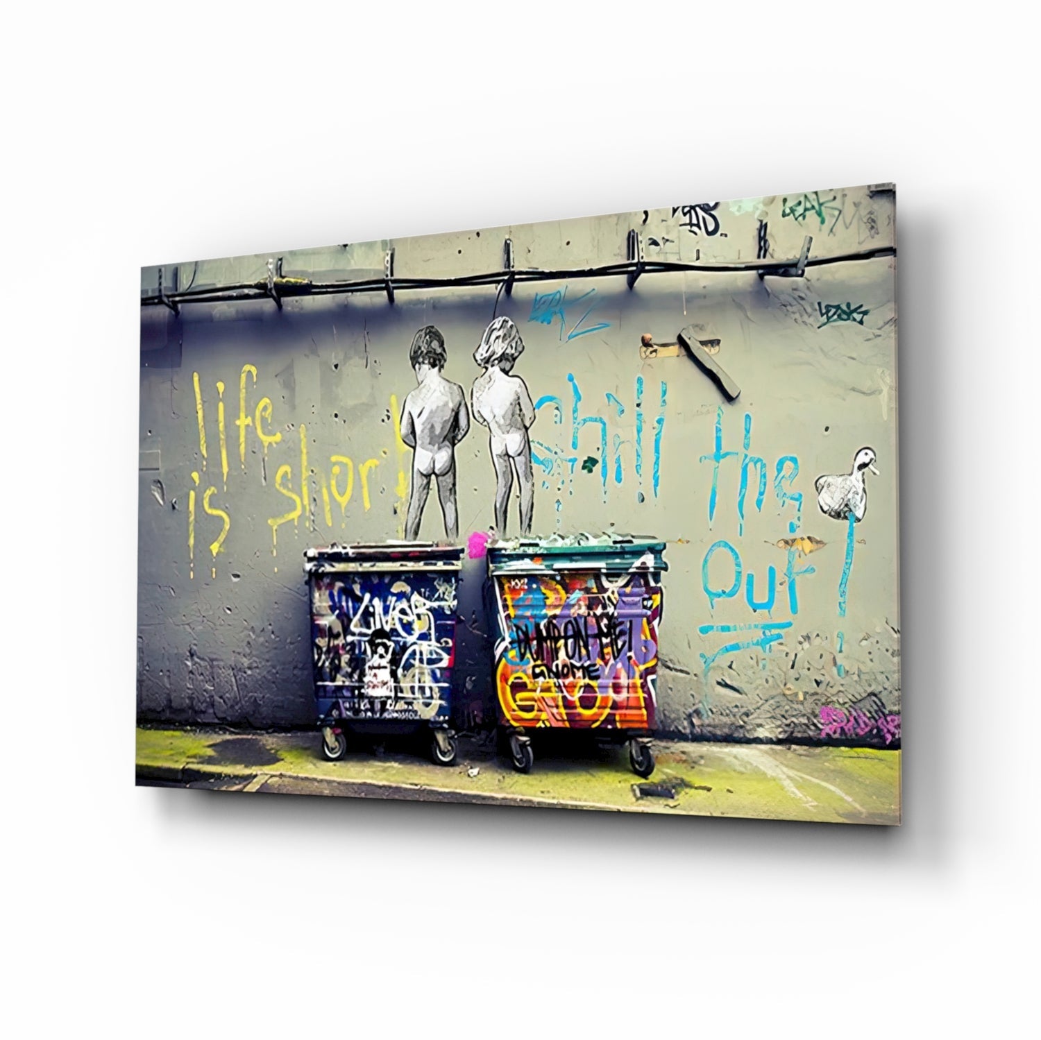 Life is Short Glass Wall Art.
