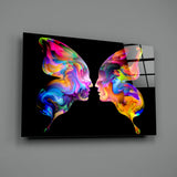 Butterfly Silhouettes Glass Wall Art.