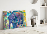 Elephant Glass Wall Art.