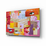 Modern Patchwork Glass Wall Art.
