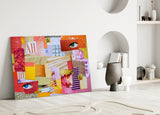 Modern Patchwork Glass Wall Art.