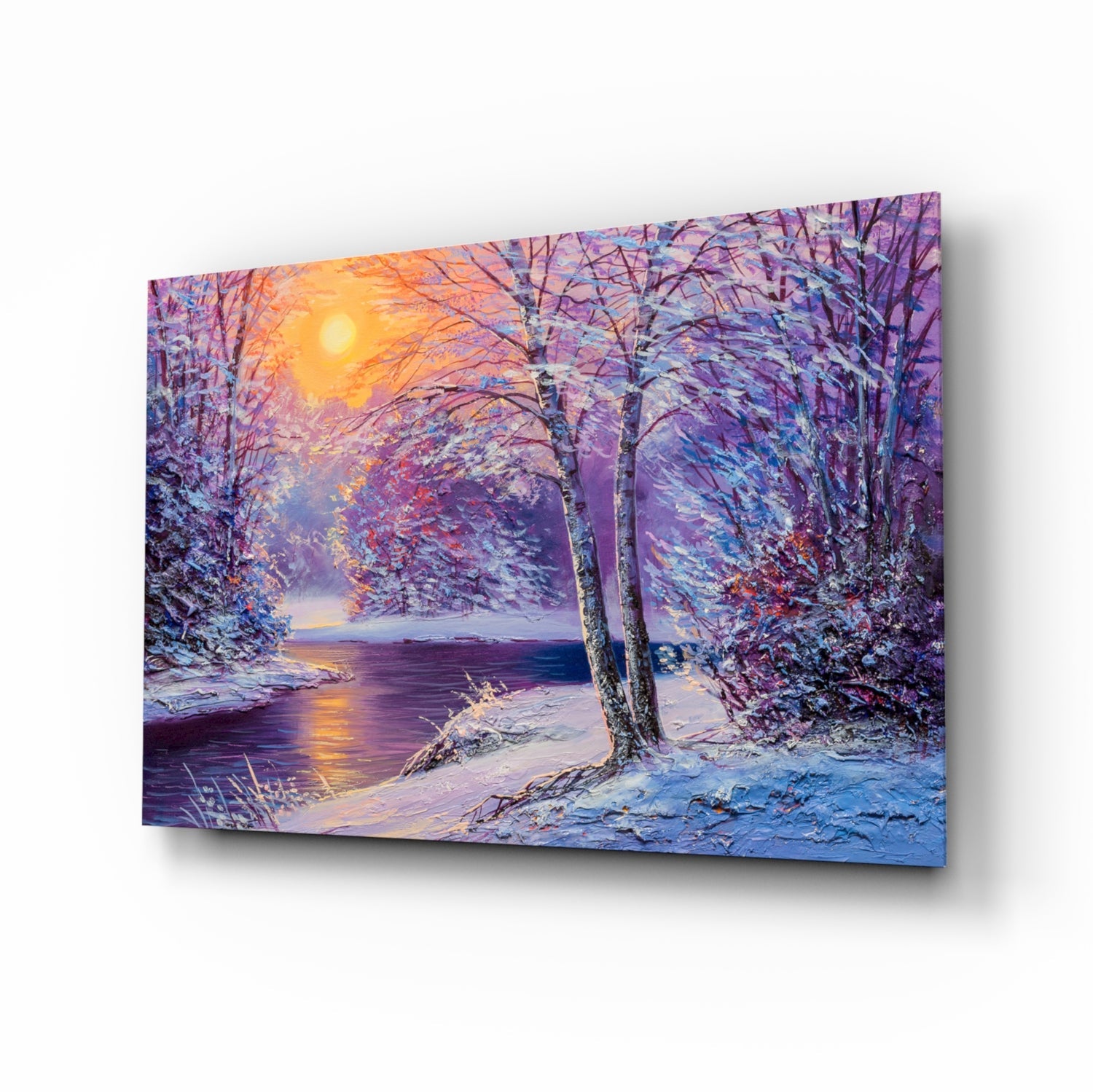 Glass Wall Art on a Winter's Day