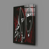 Abstract Glass Wall Art.