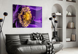 Yellow Flower Glass Wall Art.