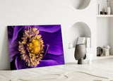 Yellow Flower Glass Wall Art.