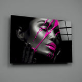 Purple Woman Glass Wall Art.