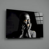 Gold Woman Glass Wall Art.