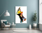 Abstract Portrait Glass Wall Art.