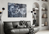 Gray Smoke Glass Wall Art.