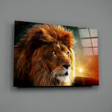 Lion Glass Wall Art.